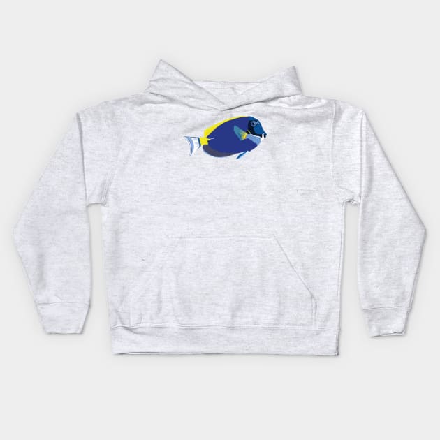 Blue Fish Kids Hoodie by ElviaMontemayor